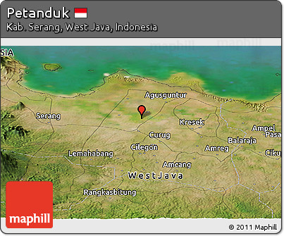 Satellite Panoramic Map of Petanduk
