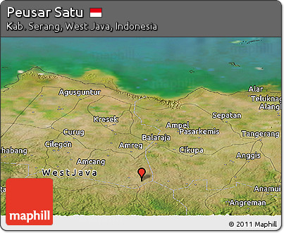Satellite Panoramic Map of Peusar Satu