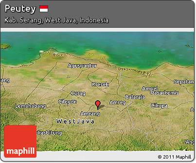 Satellite Panoramic Map of Peutey