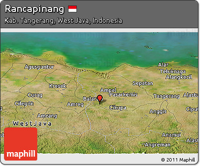 Satellite Panoramic Map of Rancapinang