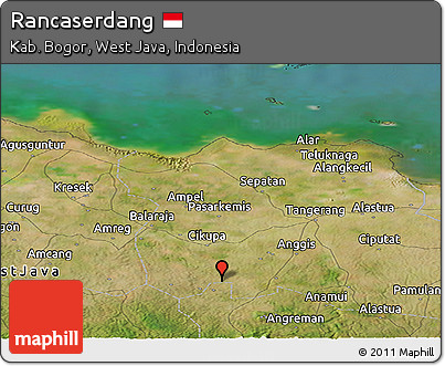 Satellite Panoramic Map of Rancaserdang