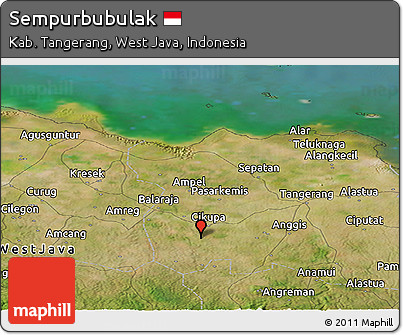 Satellite Panoramic Map of Sempurbubulak