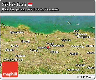 Satellite Panoramic Map of Sikluk Dua