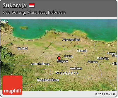 Satellite Panoramic Map of Sukaraja