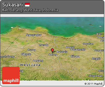 Satellite Panoramic Map of Sukasari