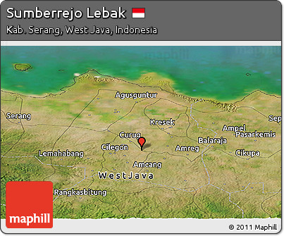 Satellite Panoramic Map of Sumberrejo Lebak