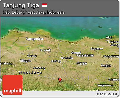 Satellite Panoramic Map of Tanjung Tiga