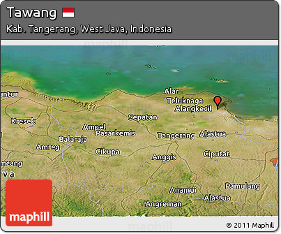 Satellite Panoramic Map of Tawang