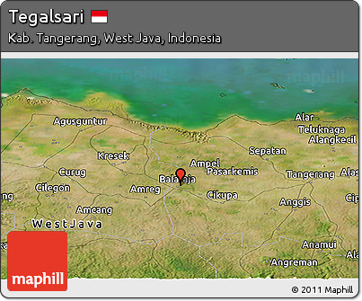 Satellite Panoramic Map of Tegalsari