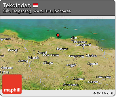 Satellite Panoramic Map of Tekoindah