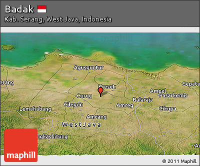 Satellite Panoramic Map of Badak