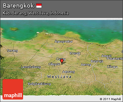 Satellite Panoramic Map of Barengkok