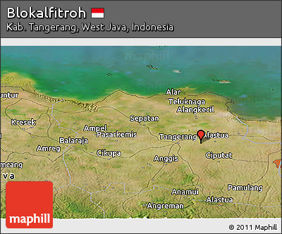 Satellite Panoramic Map of Blokalfitroh