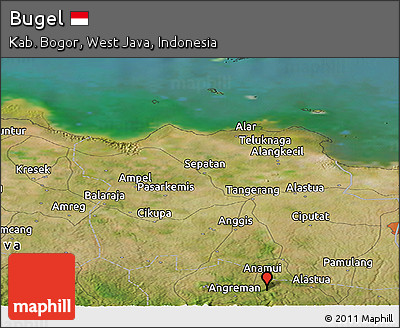 Satellite Panoramic Map of Bugel