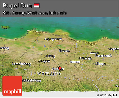 Satellite Panoramic Map of Bugel Dua