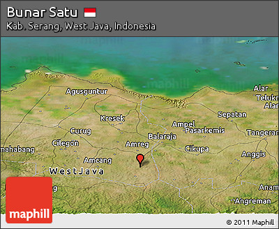 Satellite Panoramic Map of Bunar Satu