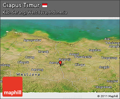 Satellite Panoramic Map of Ciapus Timur