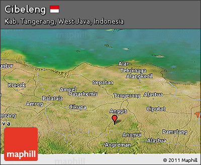 Satellite Panoramic Map of Cibeleng