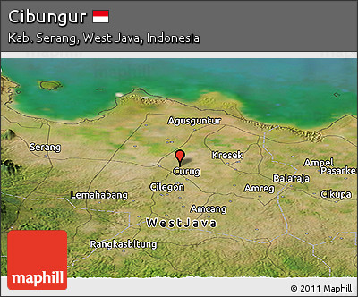 Satellite Panoramic Map of Cibungur