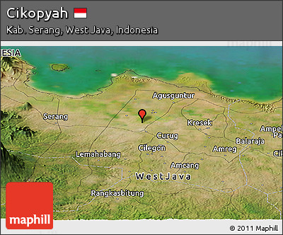 Satellite Panoramic Map of Cikopyah