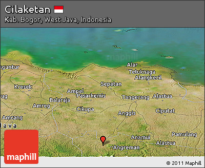 Satellite Panoramic Map of Cilaketan