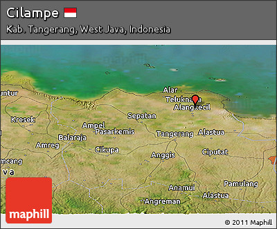Satellite Panoramic Map of Cilampe