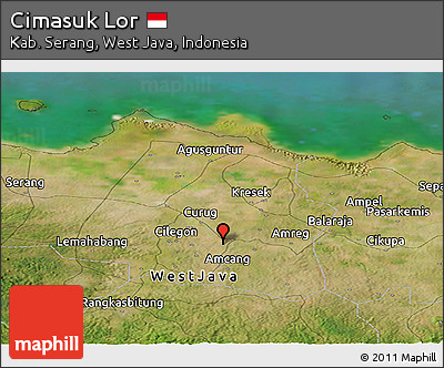 Satellite Panoramic Map of Cimasuk Lor