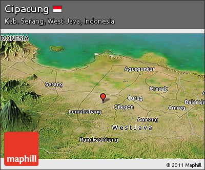Satellite Panoramic Map of Cipacung