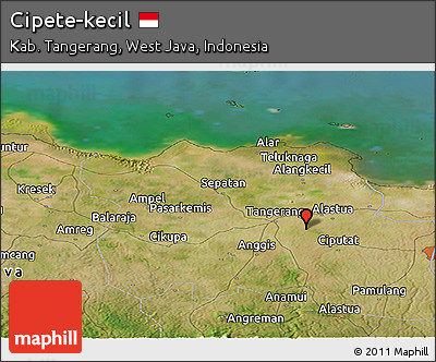Satellite Panoramic Map of Cipete-kecil