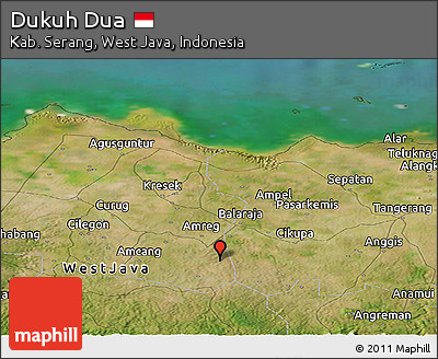Satellite Panoramic Map of Dukuh Dua