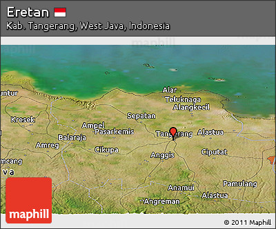 Satellite Panoramic Map of Eretan