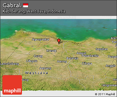 Satellite Panoramic Map of Gabral