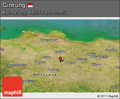 Satellite Panoramic Map of Gintung