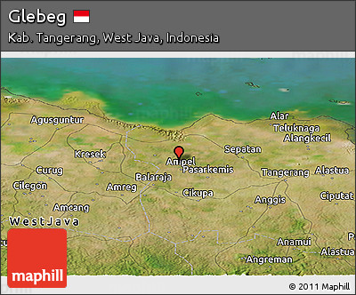 Satellite Panoramic Map of Glebeg