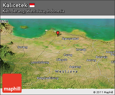 Satellite Panoramic Map of Kalicetek