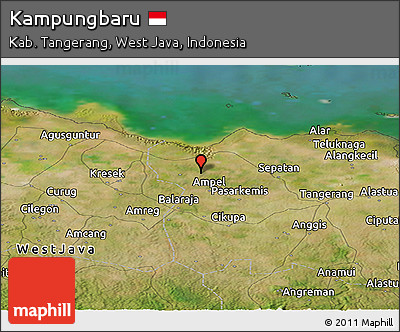 Satellite Panoramic Map of Kampungbaru