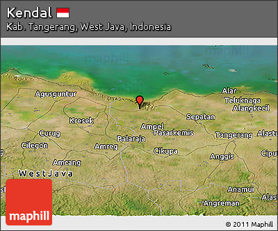 Satellite Panoramic Map of Kendal