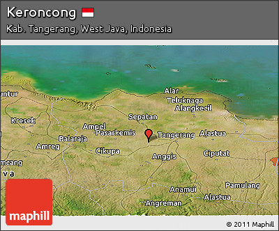 Satellite Panoramic Map of Keroncong