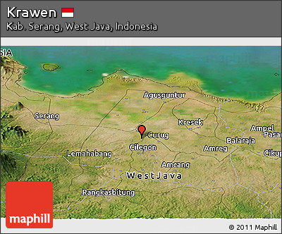 Satellite Panoramic Map of Krawen