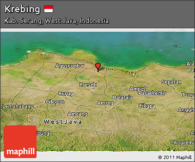 Satellite Panoramic Map of Krebing