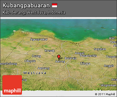 Satellite Panoramic Map of Kubangpabuaran