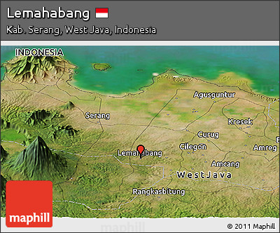 Satellite Panoramic Map of Lemahabang