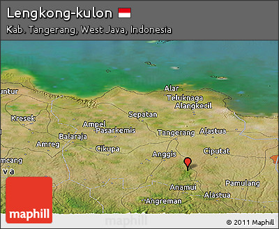 Satellite Panoramic Map of Lengkong-kulon