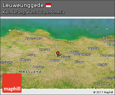 Satellite Panoramic Map of Leuweunggede