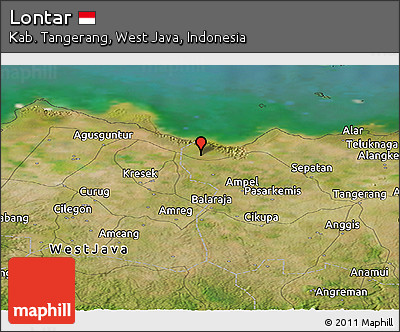 Satellite Panoramic Map of Lontar