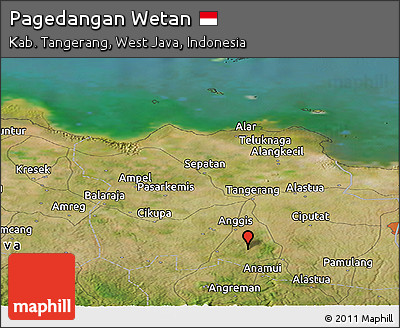 Satellite Panoramic Map of Pagedangan Wetan