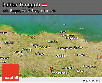 Satellite Panoramic Map of Pahlar Tonggoh