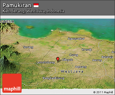 Satellite Panoramic Map of Pamukiran