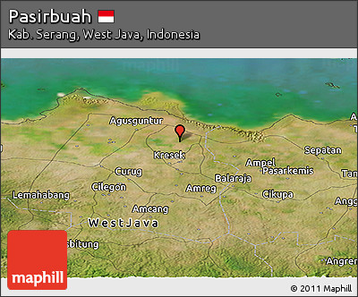 Satellite Panoramic Map of Pasirbuah
