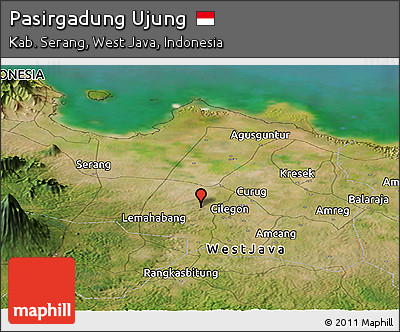 Satellite Panoramic Map of Pasirgadung Ujung